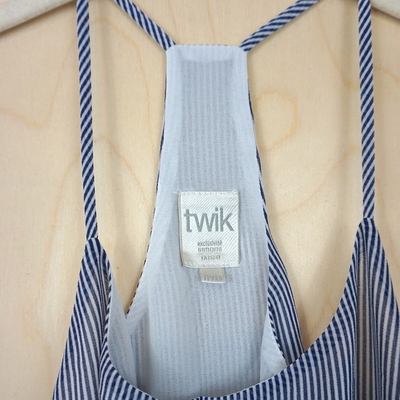 Simons (Twik) Blue & White Striped Racerback Camisole - Picture 6 of 6